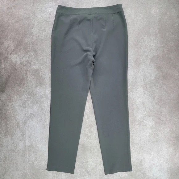 St. John Gray Straight Leg Trouser Pants